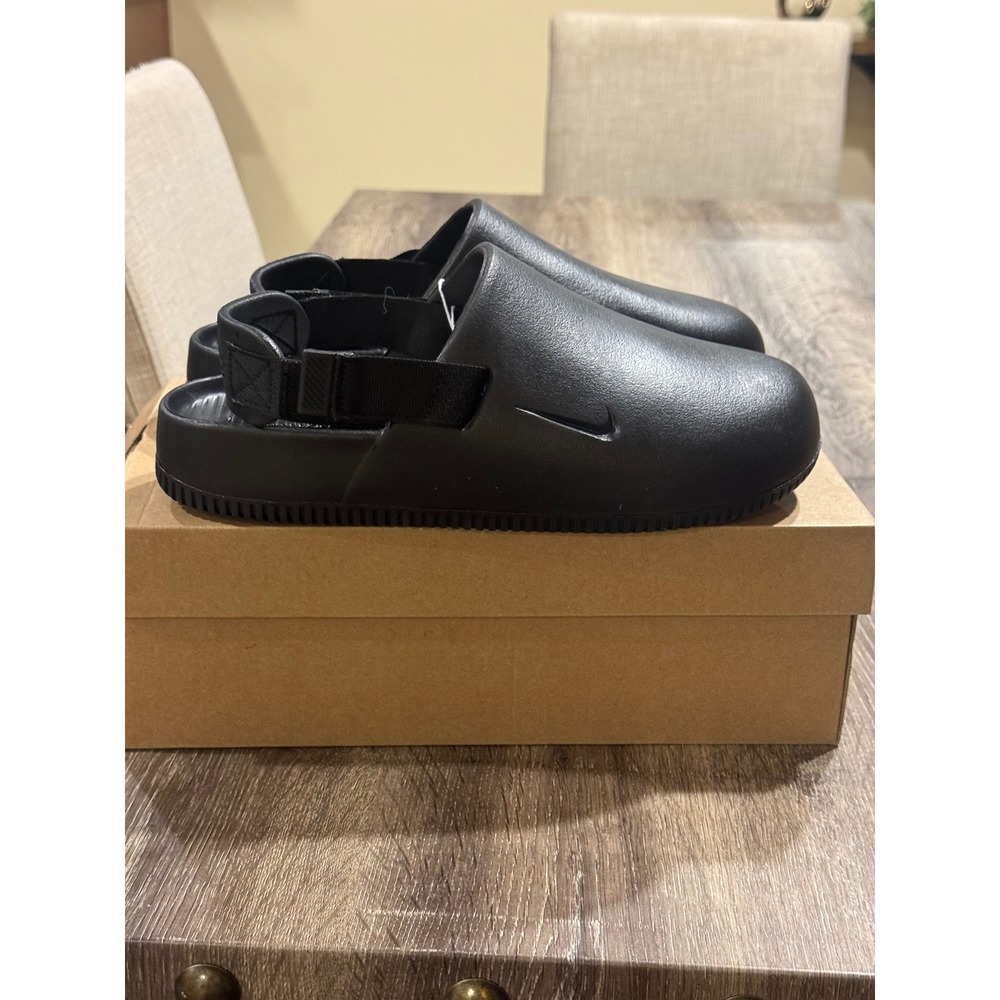 Nike Men’s Black Slip-On Clog with Heel Strap - Picture 4 of 9